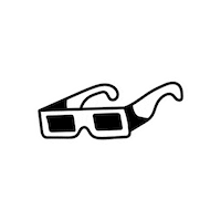 3D Glasses Sticker by created by South