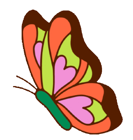 ritagifseadesivos butterfly flores flor asa Sticker