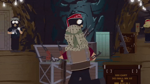 guns cave GIF by South Park 