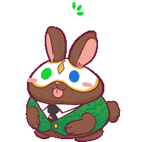 Thinking Bunny Sticker