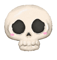 whhimsy_ halloween spooky skull whhimsy Sticker