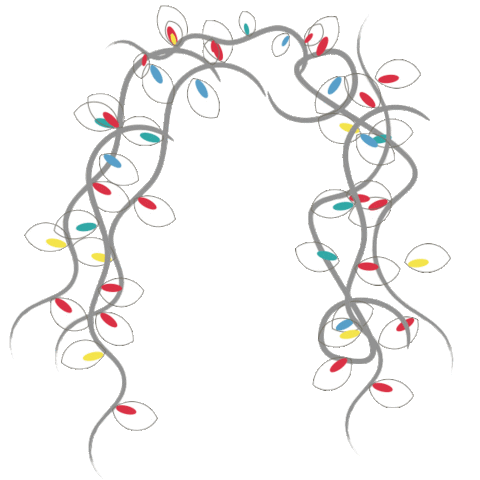 xmas lights lucyandsam Sticker by Lucy & Sam