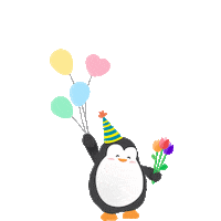 Birthday Penguin Sticker by CARE Kita App