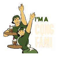 Celebration Coffee Sticker by Cong Caphe