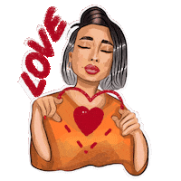 Love You Kiss Sticker