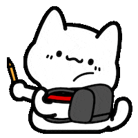 White Cat Smile Sticker