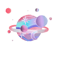 Space Saturn Sticker