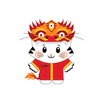 New Year Cat Sticker by Grishko