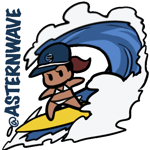 asternwave wave surf surfing wakesurf Sticker