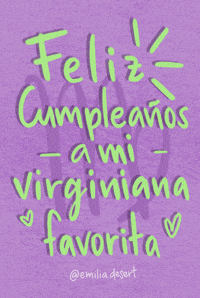 Virgo Feliz Cumple GIF by Emilia Desert
