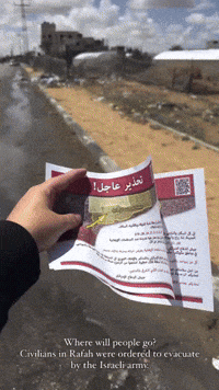 IDF Orders Gazans to Evacuate Rafah, Drops Leaflets