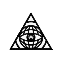 Triangle All Seeing Eye Sticker by Wanted Ind