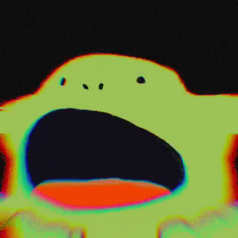 Excited Frog GIF by Amelia Jane
