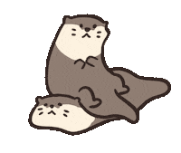 Sleepy Otter Sticker