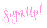 Lettering Sign Up Sticker by sipandscript