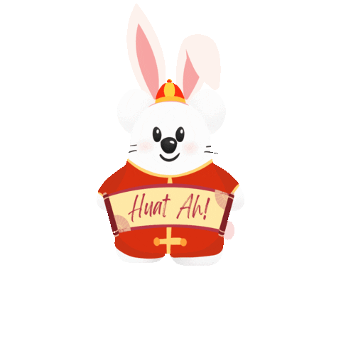 Chinese Bunny Sticker by Cloversoft