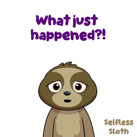What Happened Sloth Sticker by VeeFriends