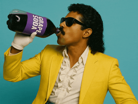 Drink Up Grape Soda GIF by Jukebox Saints
