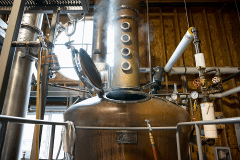 rogueales giphygifmaker loop steam whiskey GIF