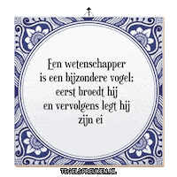 Ei Wijsheid Sticker by Tegelspreuken.nl