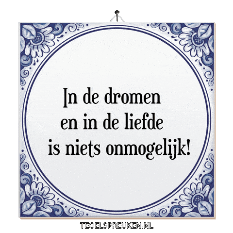 Hoop Daring Sticker by Tegelspreuken.nl