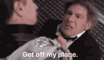 Harrison Ford Get Off My Plane GIF by the innernette