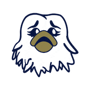 Sad Gold Sticker by Georgia Southern University