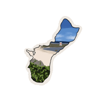 Beach Guam Sticker