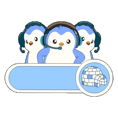 Team Contact Us Sticker by Pudgy Penguins