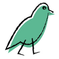 les-semillantes vert oiseau lessemillantes semillantes Sticker