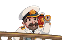 AdVentureCommunistHH adventure boat captain moustache Sticker