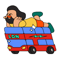 London Illustration Sticker by byjamesandrews