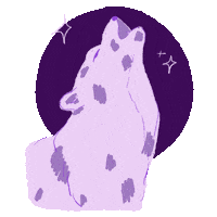 Moon Wolf Sticker by Molli Maura