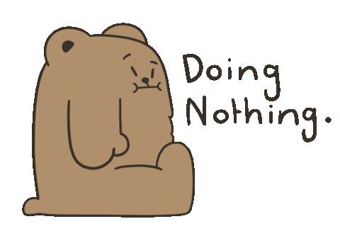 Bored Teddy Bear Sticker