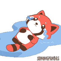 Sad Red Panda Sticker