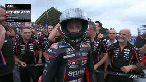 Celebration Hello GIF by MotoGP™