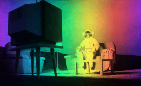 OsculaUltima tv rainbow space astronaut GIF