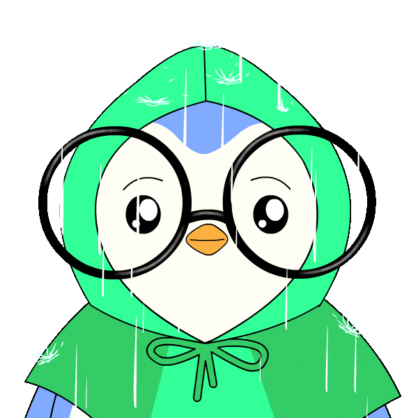 Raining Rainy Day Sticker by Pudgy Penguins