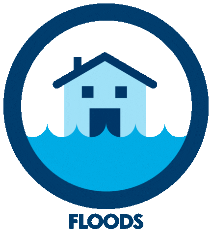 Floods Sticker by Listos California