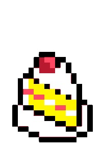 Pixel Eating Sticker by fujiya_sweets