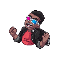 blerdofficial gaming videogames blerd overpowered Sticker