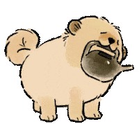 Chow Chow Dog Sticker by Sticky Brain Studios