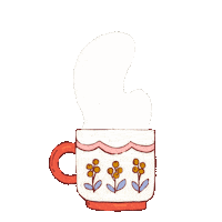lucieell illustration tea smoke steam Sticker