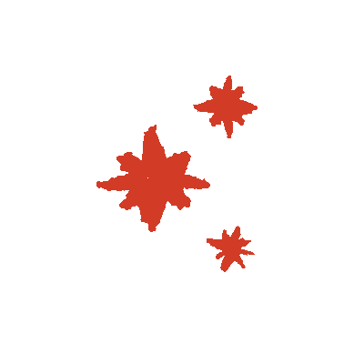 jeroan red star shine spark Sticker