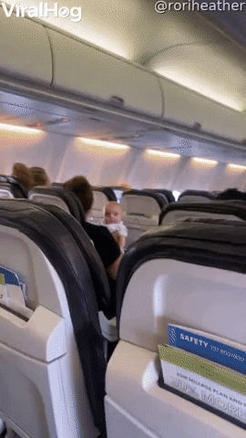 Babys Got An Intense Glare On Airplane GIF by ViralHog