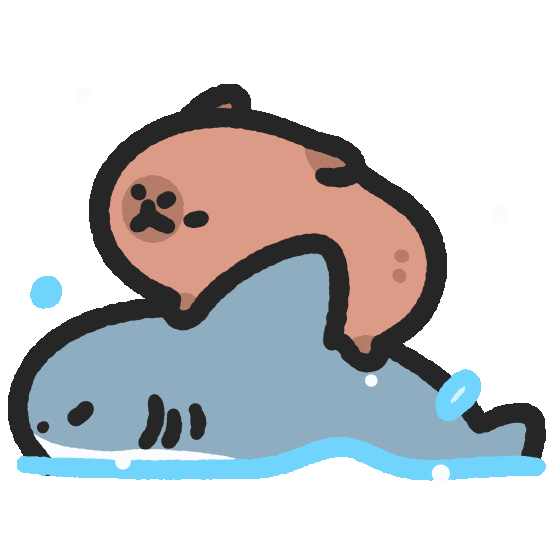 Surf Shark Sticker by sansanplanet