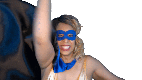 ComedianHollyLogan giphyupload mask boxing superhero Sticker