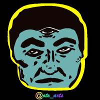 OtOarts art face eyes bored GIF
