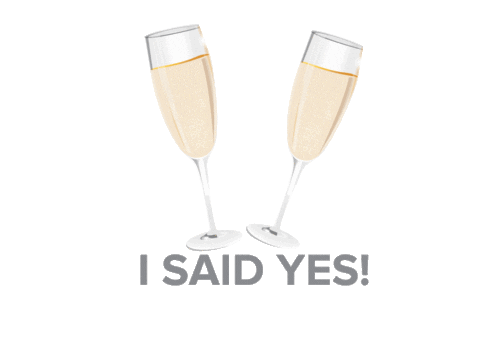 i said yes wedding Sticker by Love Inc.