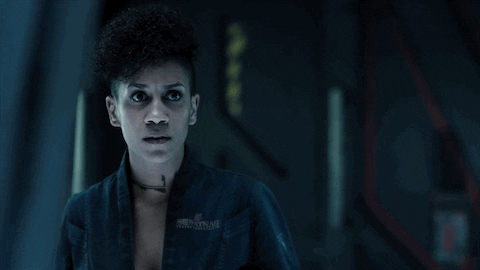 looking science fiction GIF by SYFY